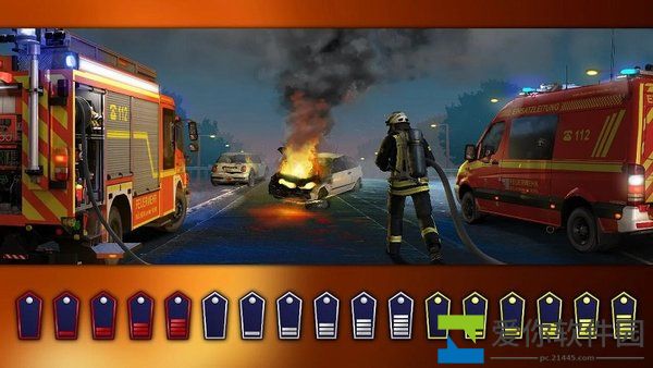 紧急112消防员模拟